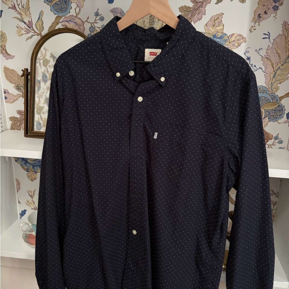 Levi's Dark Blue Polka Dot Shirt